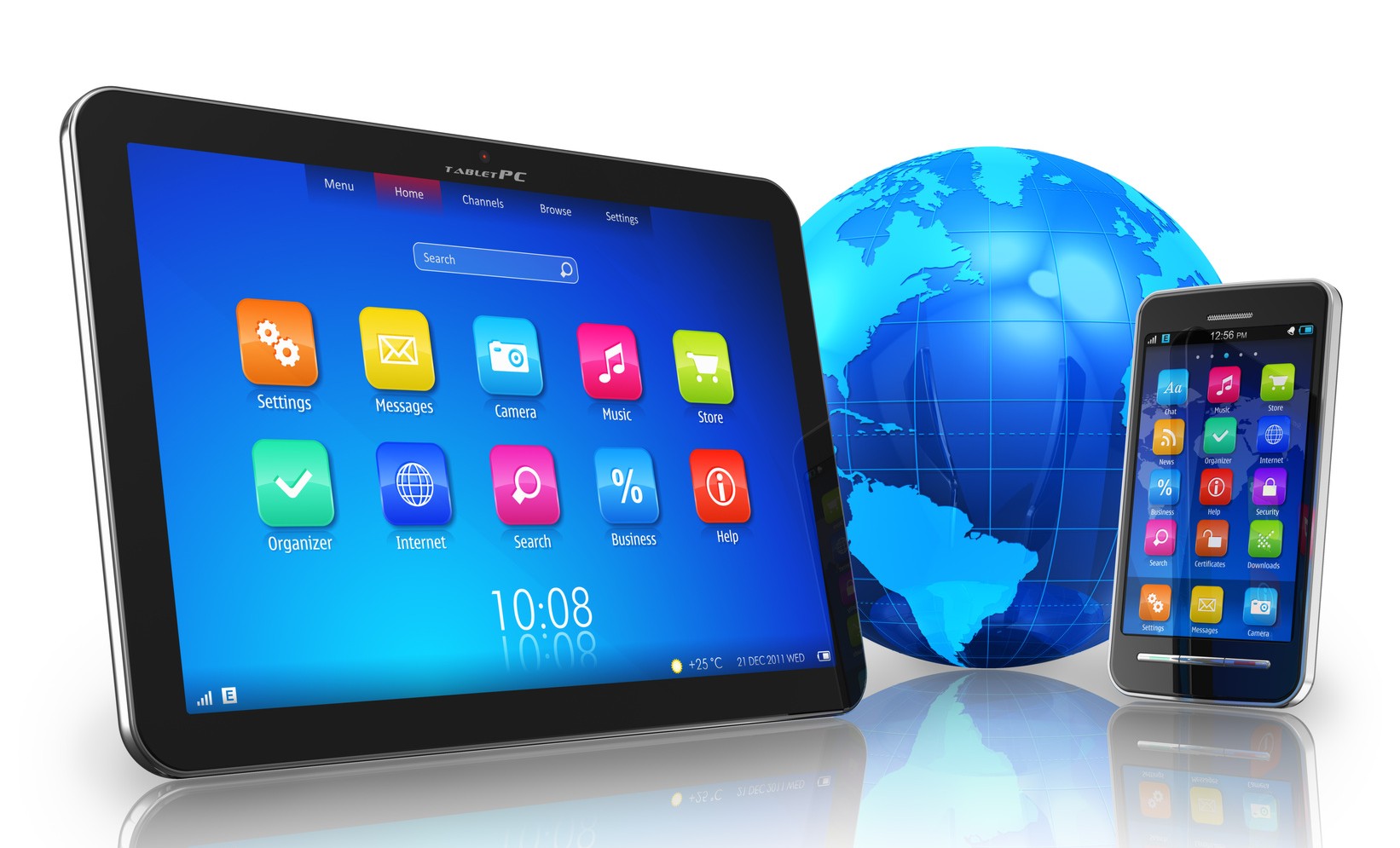 Smartphone und Tablet für die GPS Routenverfolgung